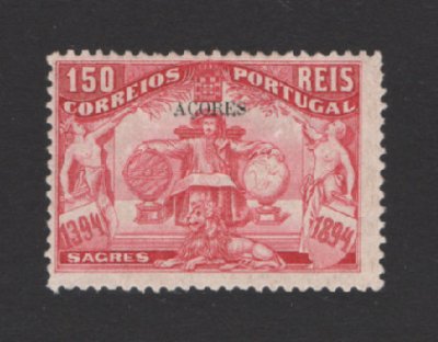 1894 - Afinsa nº 69. Infante D. Henrique. Selo de 150 reis NOVO, SEM GOMA. Pequena transparência.