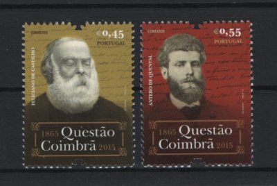 2015 - Afinsa nº 4605/4606. Questão Coimbrã 1865-2015. Série completa nova sem charneira. Goma original. Em boas condições.
