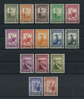 1938 - Afinsa nº 348/362. Império Colonial Português. Série completa nova, SEM GOMA. Em boas condições.