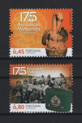 2015 - Afinsa nº 4626/4627. Associação Mutualista Montepio - 175 Anos. Série completa nova sem charneira. Goma original. Em boas condições.