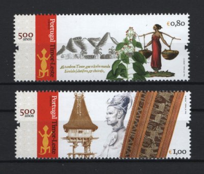 2015 - Afinsa nº 4644/4645. Portugal/Timor Leste - 500 Anos. Série completa nova sem charneira. Goma original. Em boas condições.