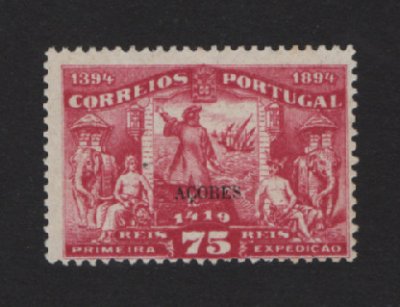 1894 - Afinsa nº 66. Infante D. Henrique. Selo de 75 reis NOVO, SEM GOMA. Em boas condições.