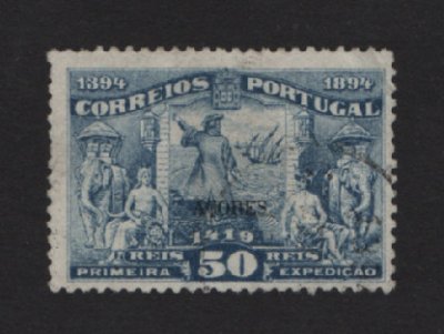 1894 - Afinsa nº 65. Infante D. Henrique. Selo de 50 reis USADO. Em boas condições.
