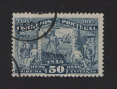 1894 - Afinsa nº 65. Infante D. Henrique. Selo de 50 reis USADO. Em boas condições.