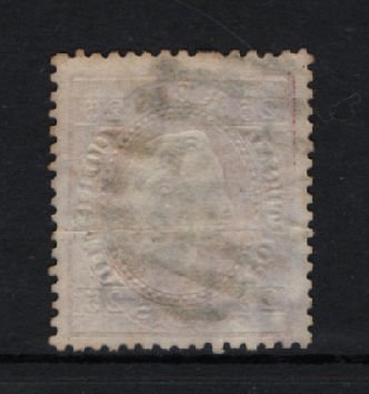 1871/76 - Afinsa nº 19. D. Luis I. Fita direita. Selo de 25 reis usado. Denteado 12 1/2. Em boas condições.