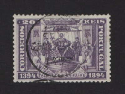 1894 - Afinsa nº 63. Infante D. Henrique. Selo de 20 reis USADO. Em boas condições.