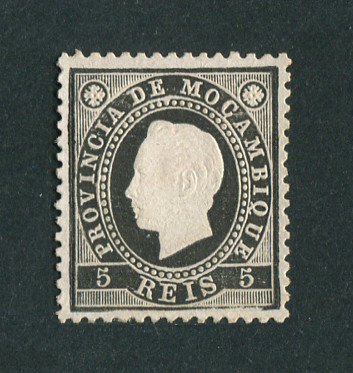 1886 - Afinsa nº 15. D. Luis I. Selo de 5 reis novo, SEM GOMA. Papel porcelana, denteado 12 1/2. Em boas condições.