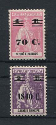 1931 - Afinsa nº 277/278. Ceres com sobretaxa. Série nova completa, COM CHARNEIRA (*) e goma original. Em boas condições.