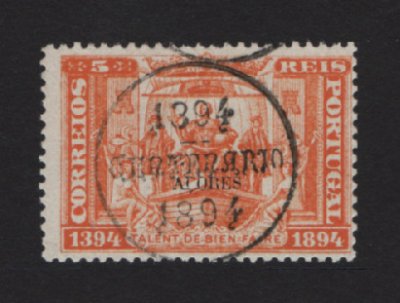 1894 - Afinsa nº 60. Infante D. Henrique. Selo de 5 reis USADO. Em boas condições.