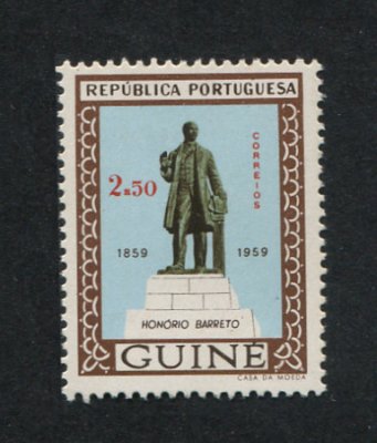 1959 - Afinsa nº 286. Honório Barreto. Selo de 2$50 novo, COM CHARNEIRA (*) e goma original. Em boas condições.