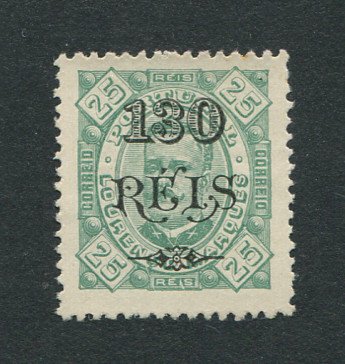 1903 - Afinsa nº 59b. D. Carlos. Selo de 130r/25r novo, SEM GOMA. Denteado 12 1/2, papel pontinhado. Em boas condições.