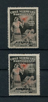 Cruz Vermelha - 1936 - Afinsa nº 65/66. Série completa nova, SEM GOMA. Em boas condições.