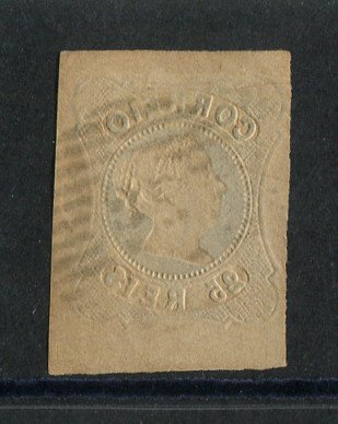 1853 - Afinsa nº 2. D. Maria II. Selo de 25 reis, usado. Boas margens. Em boas condições. EXEMPLAR NORMAL.