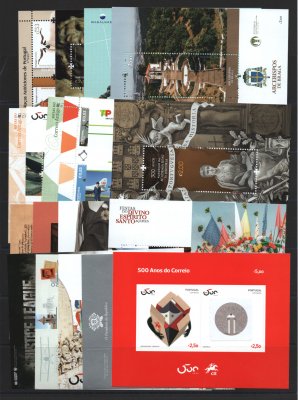 2020 - Ano Completo de Blocos. Todos os blocos emitidos neste ano, novos SEM CHARNEIRA (**). Afinsa nº 628/646. Não inclui o bloco nº 642A. Em boas condições.