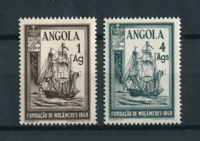 1949 - Afinsa nº 318/319. Fundação de Moçâmedes. Série completa nova, SEM GOMA. Em boas condições.