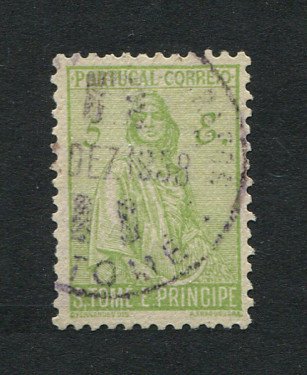1934 - Afinsa nº 295. Ceres. Novo Tipo. Selo de 5$00 usado. Em boas condições.