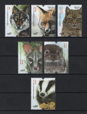 2016 - Afinsa nº 4704/4709. Mamíferos Predadores. Série completa nova sem charneira. Goma original. Em boas condições.