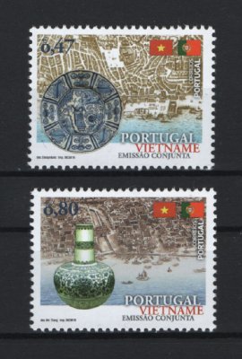 2016 - Afinsa nº 4710/4711. Portugal - Vietname (Emissão Conjunta). Série completa nova sem charneira. Goma original. Em boas condições.
