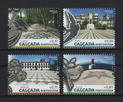 2016 - Afinsa nº 4729/4732. Calçada Portuguesa. Série completa nova sem charneira. Goma original. Em boas condições.