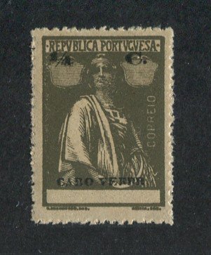 1914 - Afinsa nº 137c. Ceres. Selo de 1/4c novo SEM CHARNEIRA (**) e com goma original. Papel liso 15X14. TAXA E LEGENDA DESLOCADA. Em boas condições.