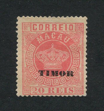 1886 - Afinsa nº 3a. Tipo Coroa. Selo de 20 reis novo sem goma como usual. Denteado 13 1/2. Em boas condições.