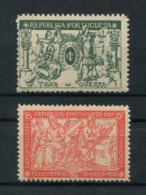 1918 - Imposto Postal nº 3/4. Taxa de Guerra. Série completa nova, COM CHARNEIRA (*) e goma original. Em boas condições.