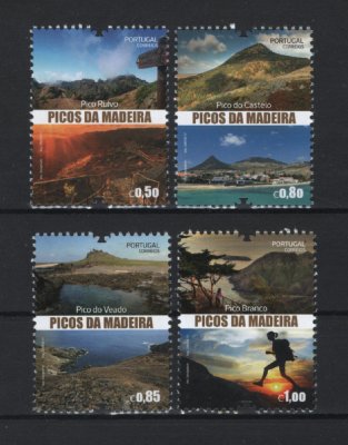 2017 - Afinsa nº 4918/4921. Picos da Madeira. Série nova sem charneira. Goma Original. Em boas condições.