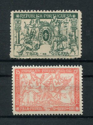 1918 - Imposto Postal nº 3/4. Taxa de Guerra. Série completa nova, SEM GOMA. Em boas condições.