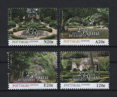 2018 - Afinsa nº 4964/4967. 250 Anos do Jardim Botânico da Ajuda. Série nova sem charneira. Goma Original. Em boas condições.