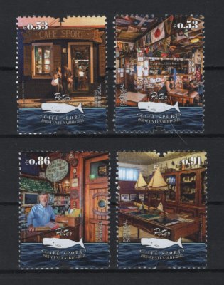 2018 - Afinsa nº 4985/4988. Centenário de Peter Café Sport (Horta - Faial - Açores). Série nova sem charneira. Goma Original. Em boas condições.