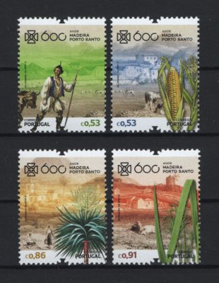 2018 - Afinsa nº 4997/5000. 600 Anos da Descoberta de Porto Santo e da Madeira. Série nova sem charneira. Goma Original. Em boas condições.