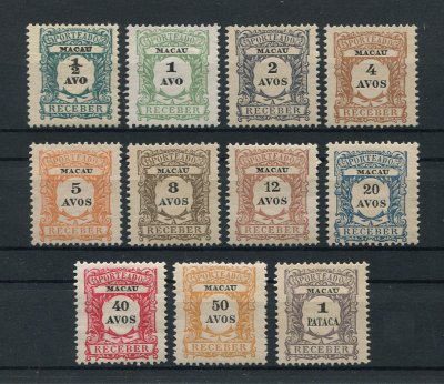 1904 -  Porteado. Afinsa nº 1/11. Emissão regular. Série completa nova, SEM GOMA (alguns são emitidos sem goma). Em boas condições.