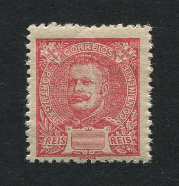 1895 - Afinsa nº 133. D. Carlos I. Selo de 75 reis novo, COM CHARNEIRA (*) e goma original. Sem taxa. Em boas condições.