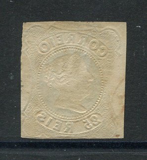 1853 - Afinsa nº 2. D. Maria II.Selo de 25 reis, usado. Margens pequenas. Em boas condições. Com carimbo nº 165 - Elvas. EXEMPLAR DE 2ª ESCOLHA.