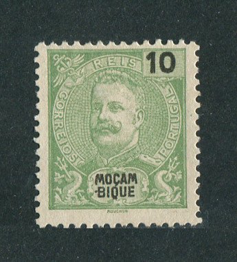 1898 - Afinsa nº 55. D. Carlos I. Selo de 10r novo, SEM GOMA. Em boas condições.