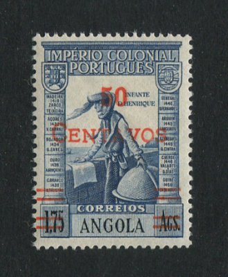 1945 - Afinsa nº 287. Império com sobretaxa. Selo de 50c/1.75Ags novo sem goma. DUPLA IMPRESSÃO DAS BARRAS. Em boas condições.