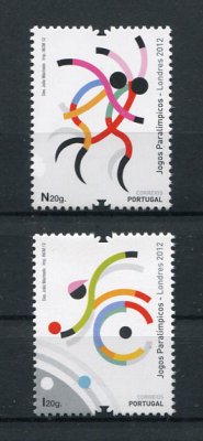 2012 - Afinsa nº 4217/4218. Jogos Paralímpicos - Londres 2012. Série nova sem charneira. Goma Original. Em boas condições.