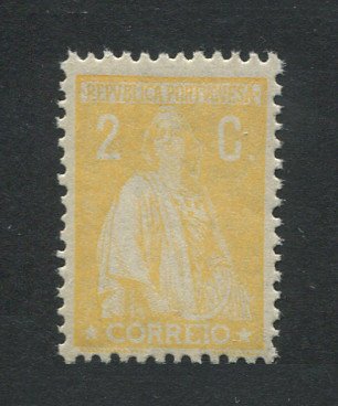 1924 - Afinsa nº 276a. Ceres. Selo de 2c novo, COM CHARNEIRA (*) e goma original. Papel AVERGOADO, denteado 12x11 1/2. Em boas condições.