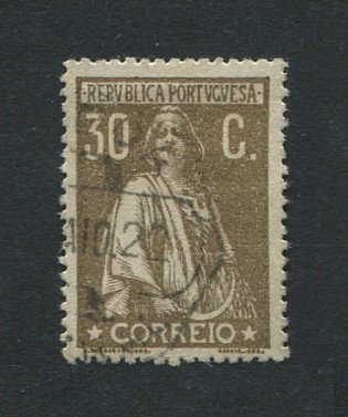 1920 - Afinsa nº 242b. Ceres. Selo de 30c usado. Papel liso, denteado 15x14. Em boas condições.