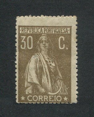 1920 - Afinsa nº 242b. Ceres. Selo de 30c novo, COM CHARNEIRA (*) e goma original. Papel liso, denteado 15x14. Em boas condições.