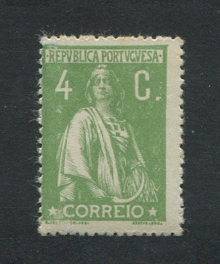 1917 - Afinsa nº 226f. Ceres. Selo de 4c novo SEM CHARNEIRA (**) e com goma original. Papel CARTOLINA, denteado 15x14. Em boas condições.