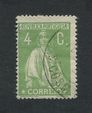 1917 - Afinsa nº 226f. Ceres. Selo de 4c usado. Papel CARTOLINA, denteado 15x14. Em boas condições.