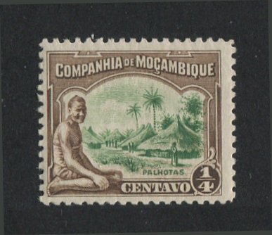 1918 - Afinsa nº 117b. Motivos locais. Selo de 1/4c novo, COM CHARNEIRA (*) e goma original. Denteado 12 1/2. Em boas condições.