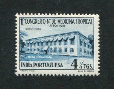 1952 - Afinsa nº 425. Medicina Tropical. Selo de 4 1/2T novo SEM CHARNEIRA (**) e com goma original. Em boas condições. (ler descrição)