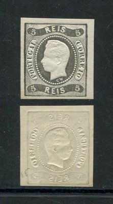 1866/7 - Afinsa nº 19 (novo). D. Luís I, fita curva. Selo de 5 reis NOVO SEM CHARNEIRA (**) e com goma original. Tipo I. Boas margens. Em boas condições. EXEMPLAR NORMAL. Com CERTIFICADO DE PERITAGEM (CERTIFICATE).
