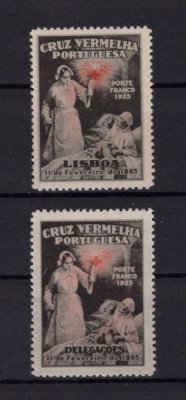 Cruz Vermelha - 1926 - Afinsa nº 3/4. Série completa nova, COM CHARNEIRA (*) e goma original. Em boas condições.