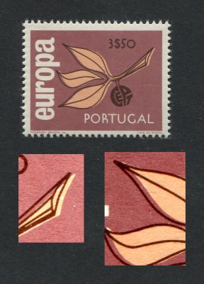 1965 - Afinsa nº 962. Europa CEPT. Selo de 3$50 novo SEM CHARNEIRA (**) e com goma original. IMPRESSÃO DESLOCADA. Em boas condições.