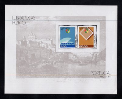 1976 - Bloco nº 19. Exposição Filatélica - Lubrapex 76. Novo sem charneira. Em boas condições. (LER DESCRIÇÃO)