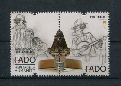 2012 - Afinsa nº 4270A. Fado - Património da Humanidade (2º grupo). Selo Corporativo. Série nova sem charneira. Goma Original. Em boas condições.