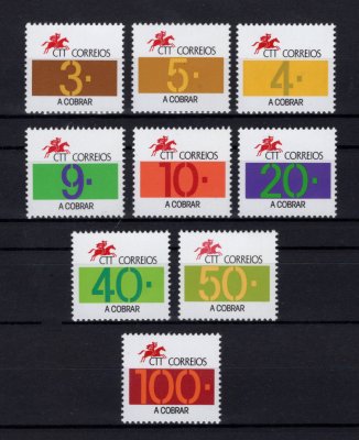 Porteado - 1995-96 - Afinsa nº 90/98. Série nova, completa SEM CHARNEIRA (**) e goma original. Em boas condições.